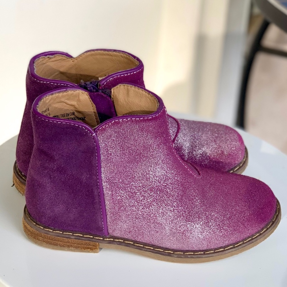 Tucker and Tate Suede purple magenta two tone leather bootie with SIZE EU 28